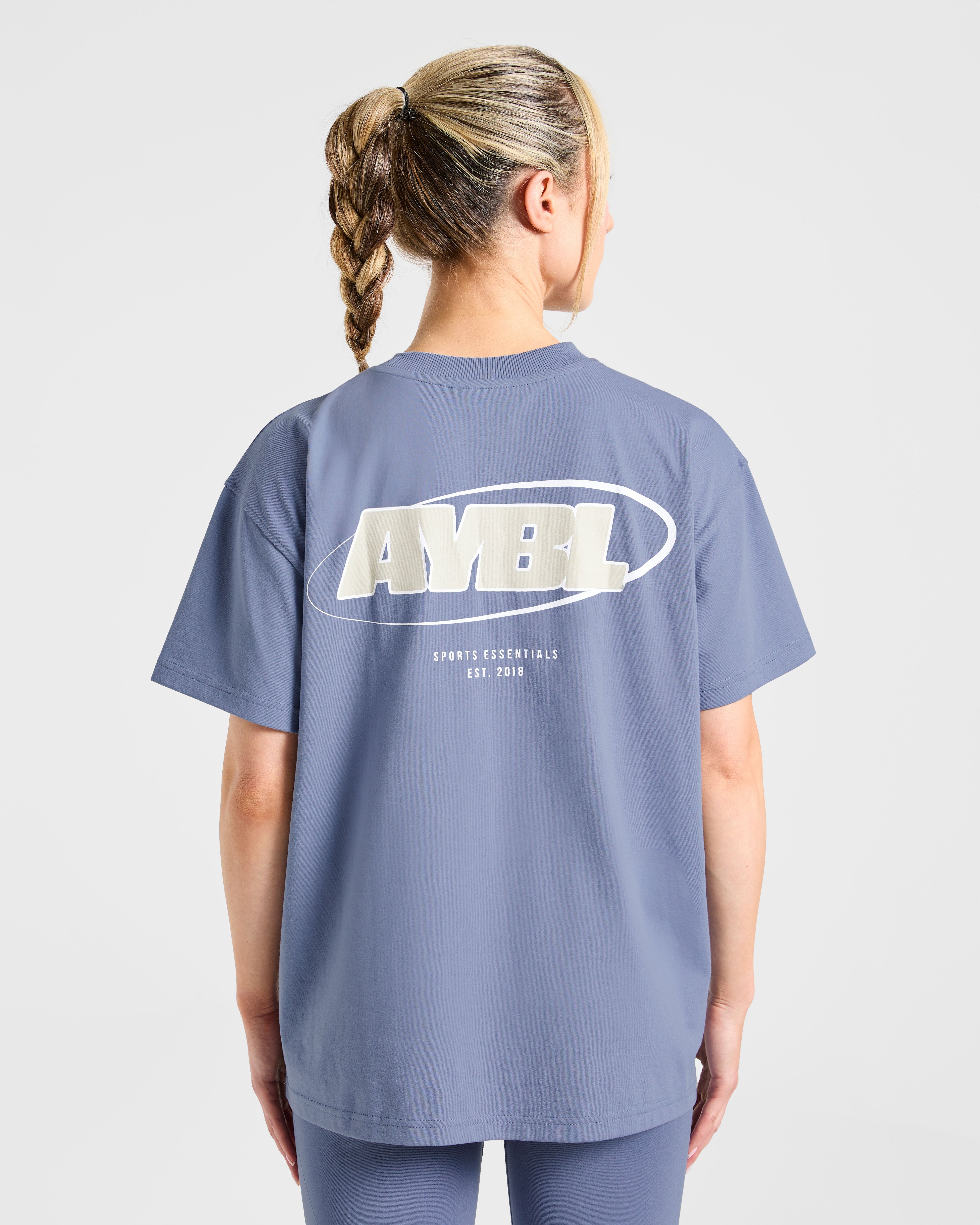 Sports Essentials Oversized T Shirt - Slate Blue