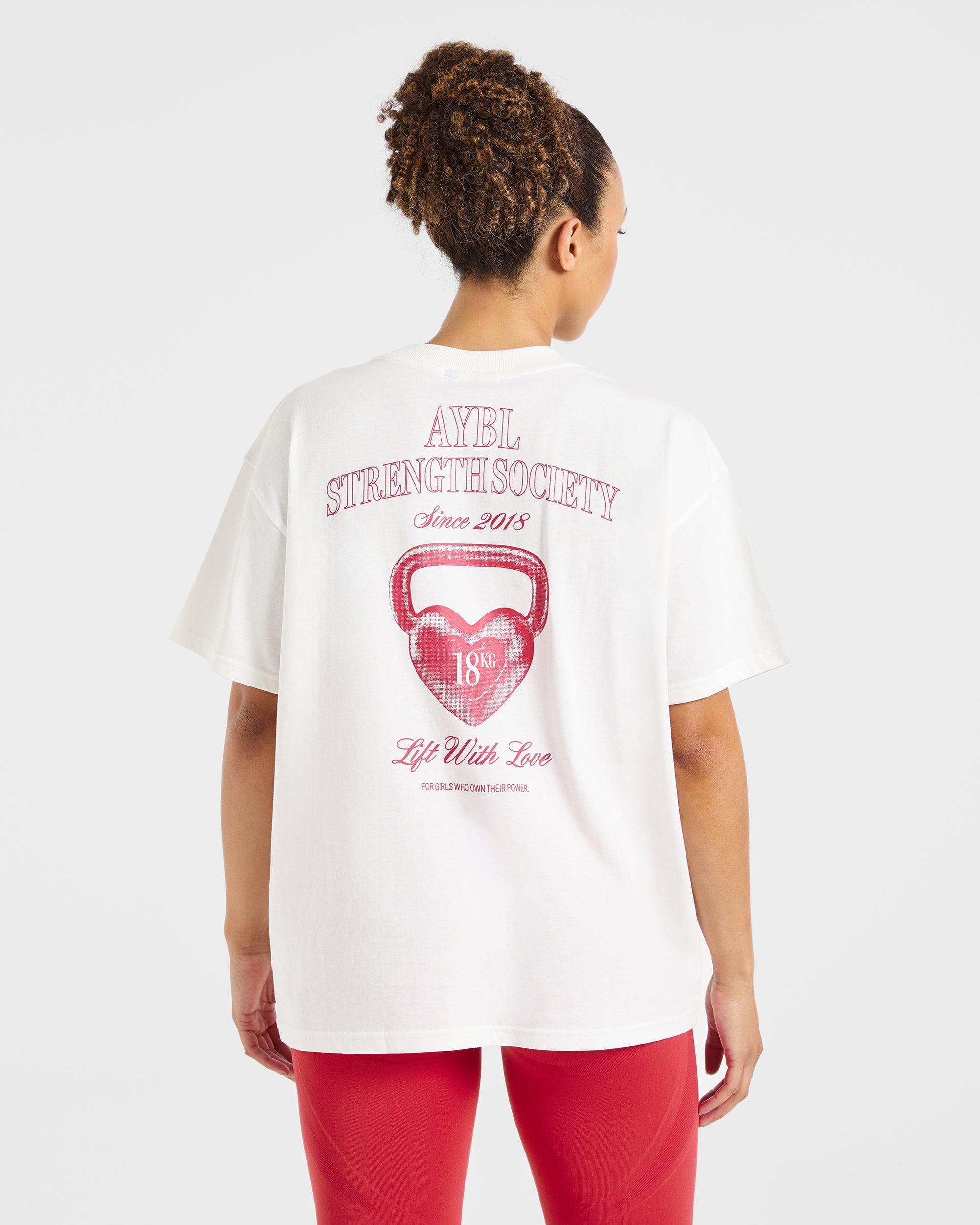 AYBL Lift Love Oversized T Shirt - White