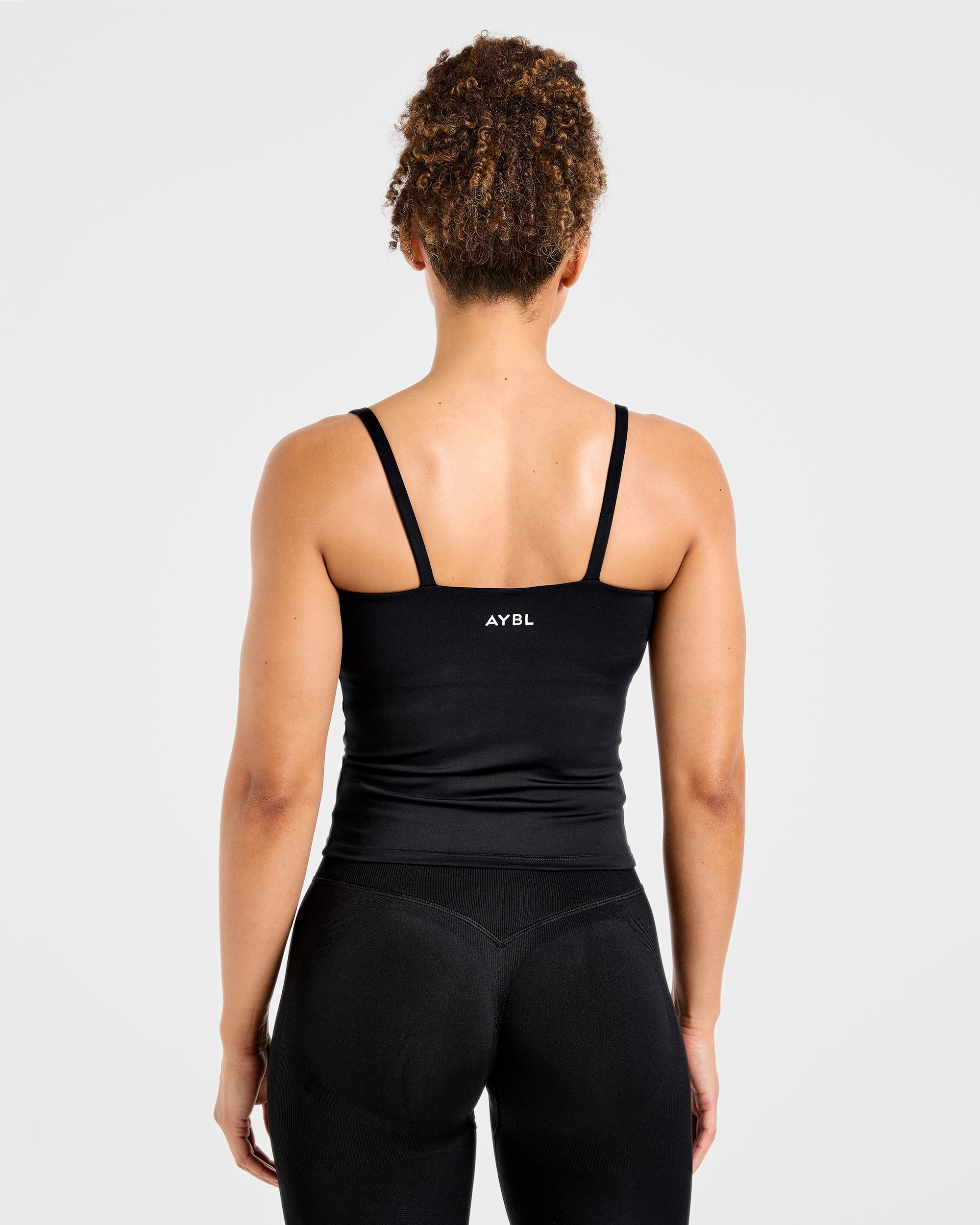 Essential Strappy Tank Top - Black