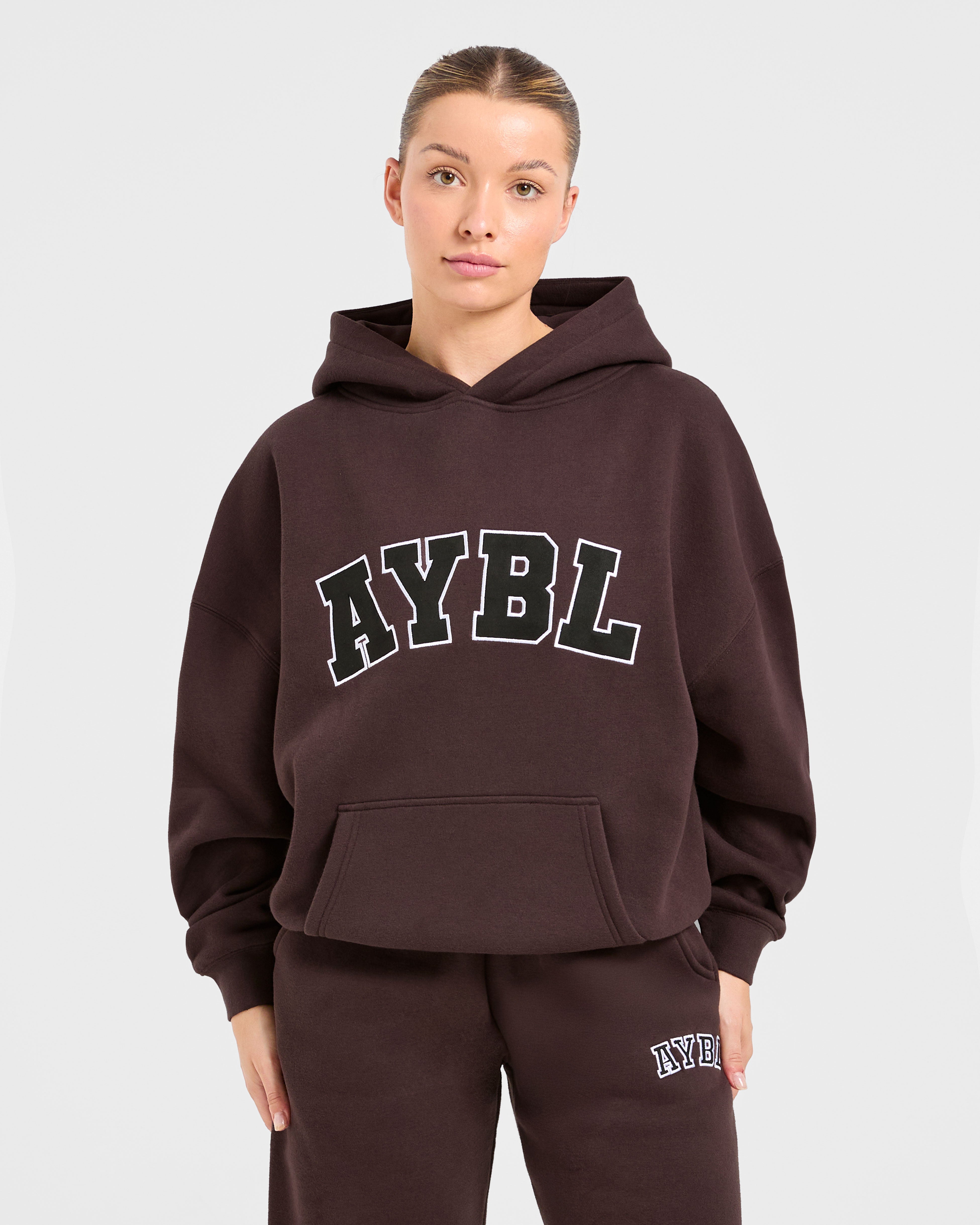 Varsity 2.0 Oversized Hoodie - Cocoa Brown