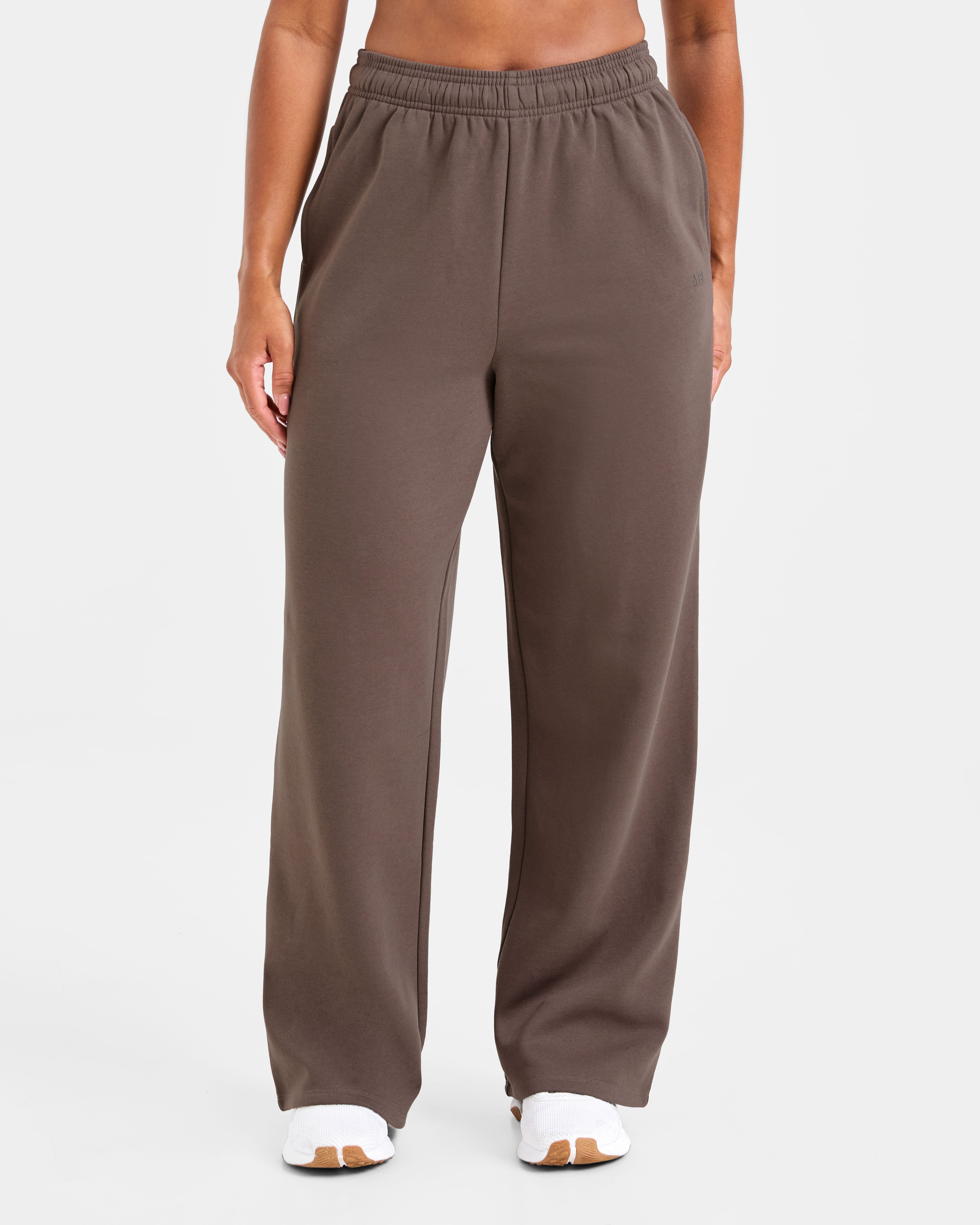 Lifestyle Oversized Straight Leg Joggers - Umber Brown